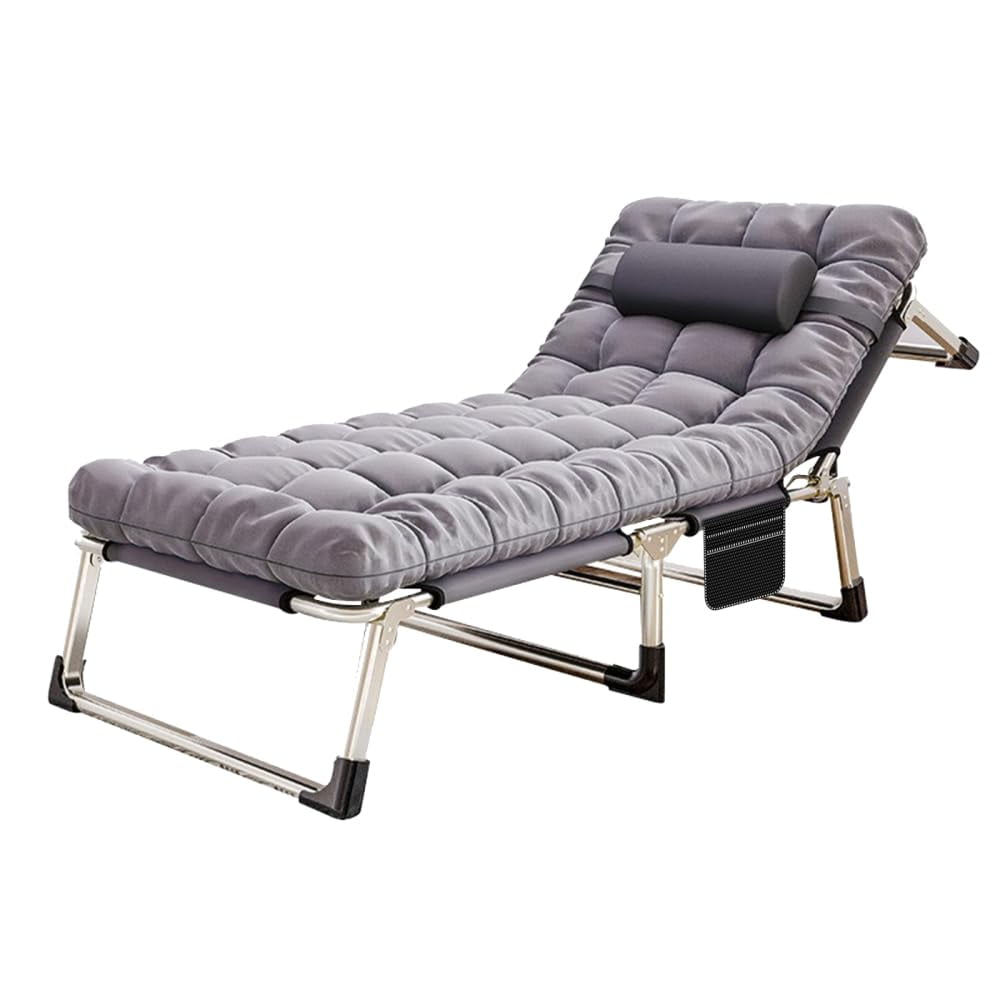 DSstyles Outdoor Portable Folding Lounge Chairs Adjustable Multi Angle