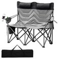 thumbnail image 1 of DSstyles Oversized Padded Camping Chairs, Hevy Duty Folding Camp Chair - 500Lbs Support for Adults - Comfortable Camping Chair with High Back & Pillow, 1 Pack, 1 of 6