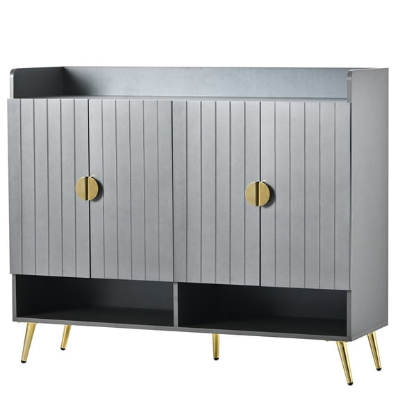 DSstyles Shoe Cabinet for Entryway Shoe Organizer with Doors Adjustable Shelves Freestanding Shoe Rack for Bedroom Hallway