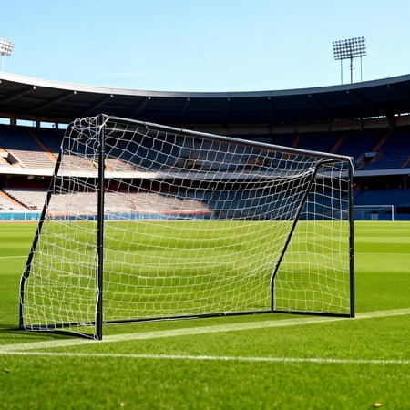 DSstyles Soccer Goal 12x6 FT Heavy Duty Training Backyard, Metal Frame 1.97" Diameter Weather Resistant Powder Coated Galvanized Steel Soccer Net