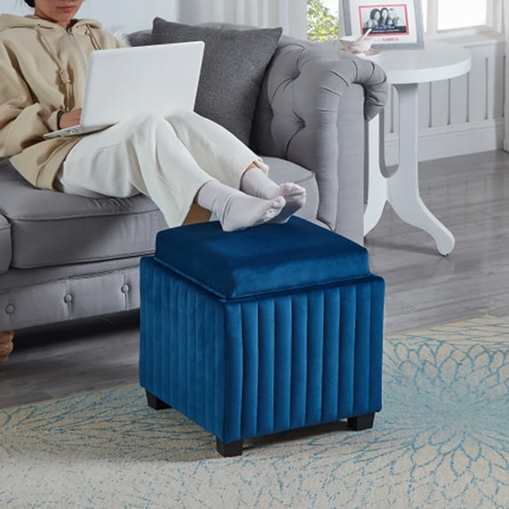 DSstyles Storage Bench For Living Room Bedroom End Of Bed Bench With Thicker Seat 35inch Linen Fabric Upholstered Bed Bench