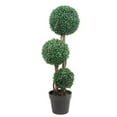 thumbnail image 1 of DSstyles Topiary Trees Artificial Outdoor, 45 Inch/35 Inch Boxwood Triple Ball Trees Milan Grass Ball Topiary Trees for Porch, Home, Garden Decor,1 Pack, 1 of 6