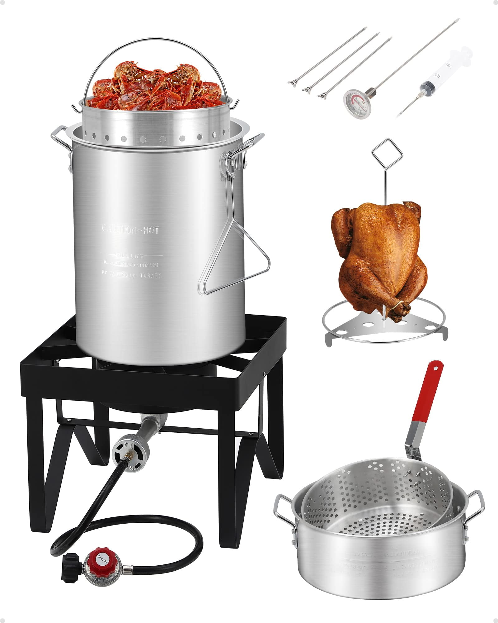 DSstyles Turkey Fryer Propane Burner Kit [54,000 BTU] Seafood Boil Pot