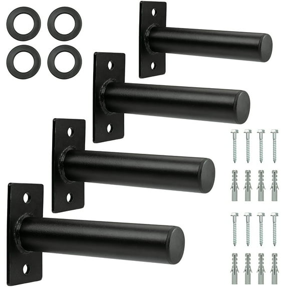 DSstyles Weight Plate Storage Pegs, Wall Mounted Storage, 2" Opening Weight Holder, 300lb Capacity Gym Storage Rack, 4 Pegs