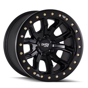 DT-1 Matte Black Beadlock Wheels - 17 x 9 in.