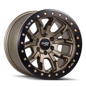 DT-1 Matte Gold Beadlock Wheel - 17 x 9 in.