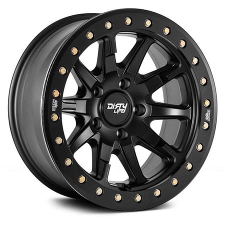 DT-2 Beadlock Ring Bolt Pattern, Matte Black - 17 x 9 in. , 5 x 127 in. & 78.1 mm