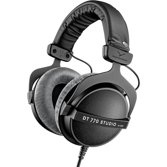 DT 770 Pro Studio Headphones - Over-Ear, Closed-Back, Professional Design for Recording and Monitoring (80 Ohm, Grey)