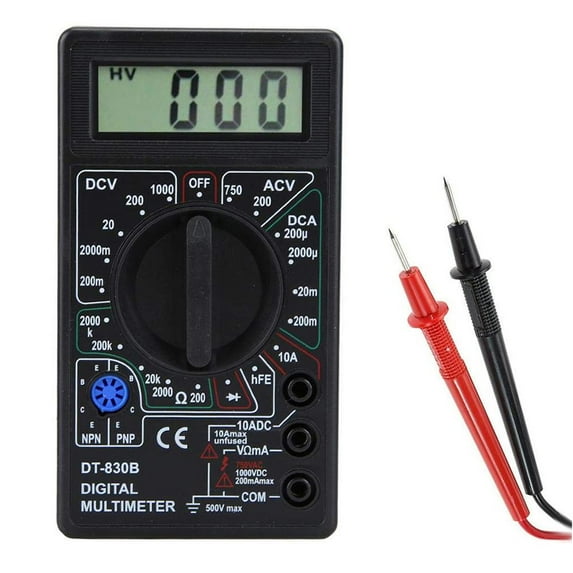 DT-830B Multimeter LCD Auto Range Digital Voltmeter Ohmmeter Tester LCD Aut GXS N7A3