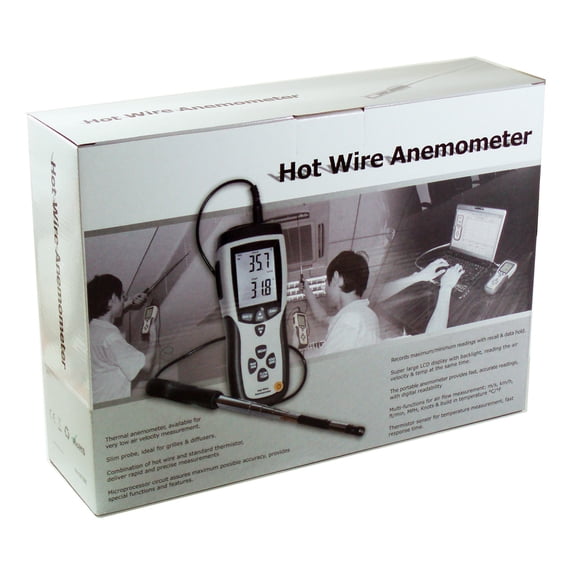 DT-8880 Hot Wire Thermo-Anemometer Air Flow Velocity Meter with USB Interface