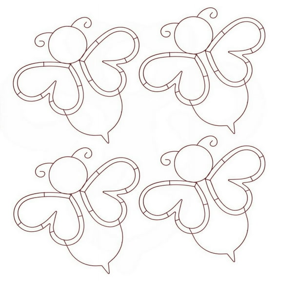 DT Easter Spring Craft Supply - Metal Bee Wreath Frame 4pc