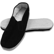 DT Mens Martial Arts Canvas Shoes, Rubber Sole, Black, Size 10