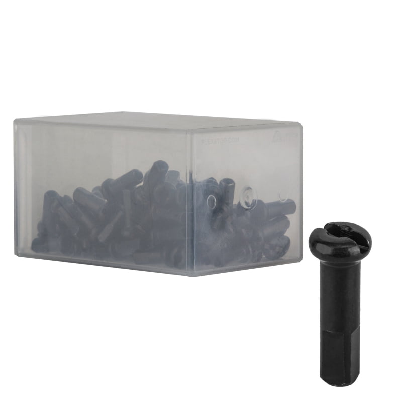 Brass Spoke Nipples For Bikes – 14G, 2.0x16mm, Black Or Silver, Pack Of 12