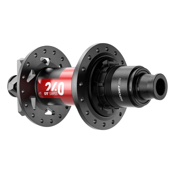 DT Swiss 240 DEG Rear Hub - 12 x 148mm, 6-Bolt, XD, Black/Red, 28H, 90pt