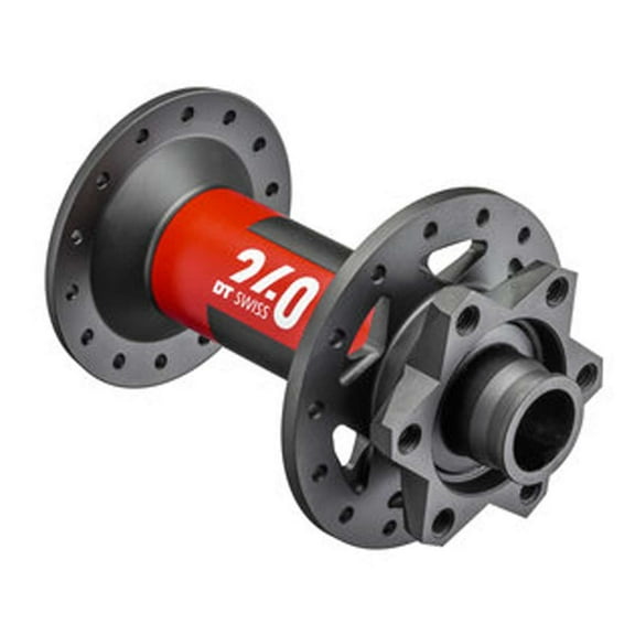 DT Swiss 240 Front Hub - 15 x 110mm, 6-Bolt, Black/Red, 28H