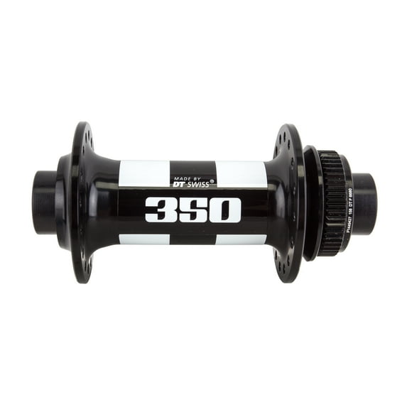 DT Swiss 350 32 Hole Front Thru Axle Hub, Black