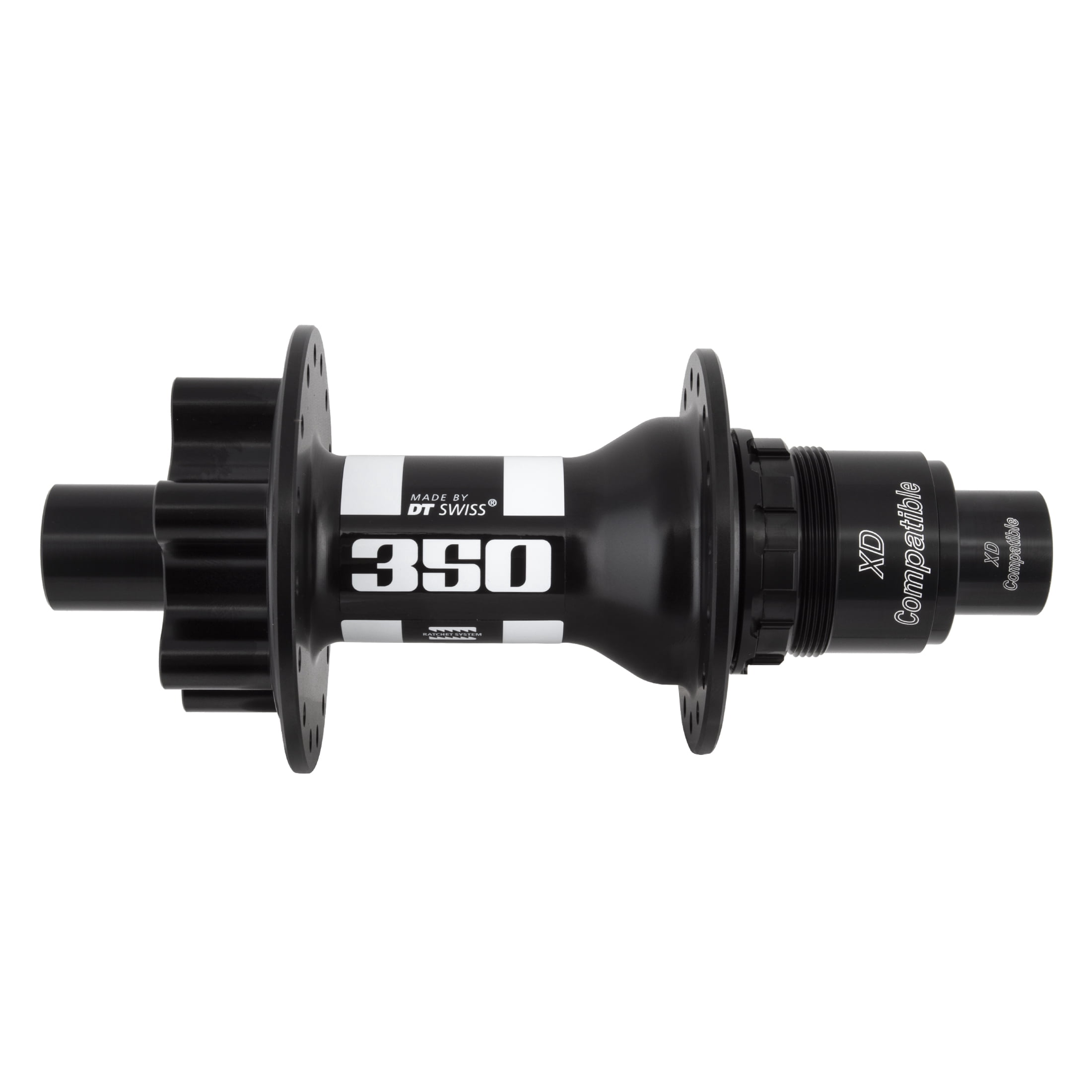DT Swiss 350 Rear Hub - 12 x 148mm, 6-Bolt, XD, Black/White, 32H, 18pt