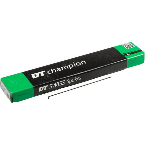 DT Swiss Champion Spoke: 2.0mm, 175mm, J-bend, Black, Box of 100 Bicycle Spokes