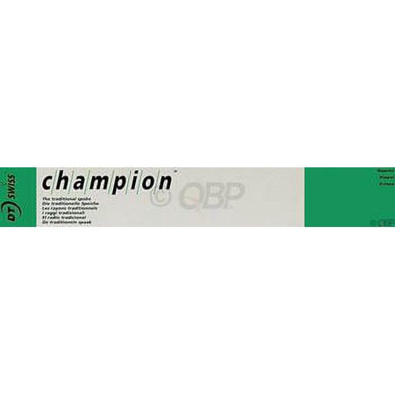 DT Swiss Champion Spoke: 2.0mm 234mm J-bend Silver Box of 100 Bicycle Spokes