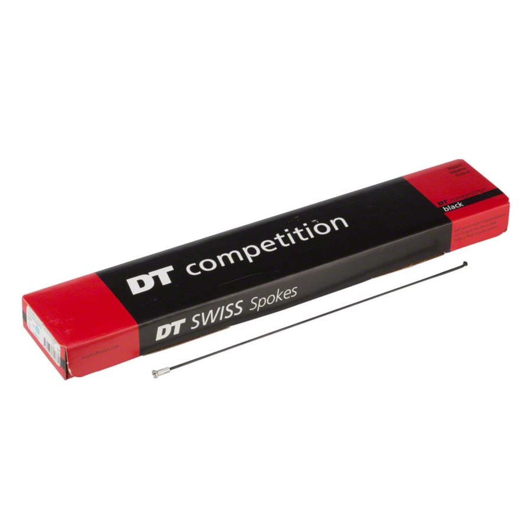 Rayons DT Swiss Competition – 300 Mm, 2,0/1,8/2,0 Mm, Tirette Droite, Noir (boîte De 20)