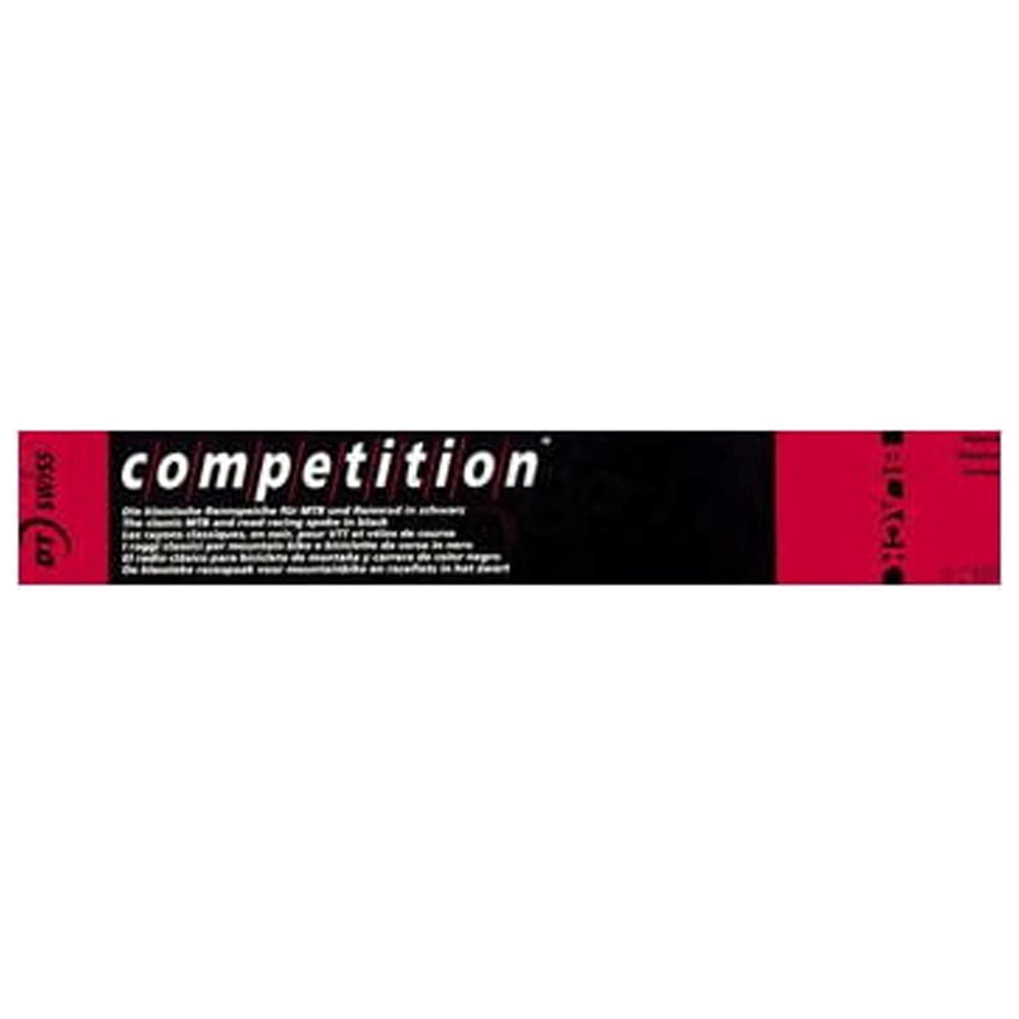 Raggi DT Swiss Competition 302 Mm &ndash; 20 Pezzi, Dritti, Neri, Per Bici Da Strada E Mountain Bike
