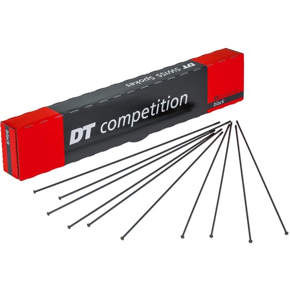 DT Swiss Competition Straight Pull Spokes 14 / 15 g = 2 / 1.8 mm box 100, black 258 mm
