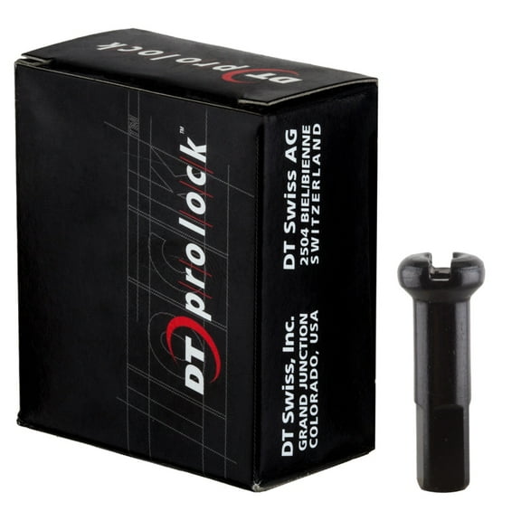 DT Swiss Pro Lock Aluminum Nipples 2.0 x 12mm Black Box of 100 Wheel Build Fix