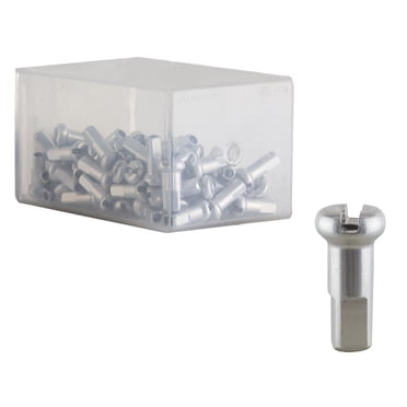 DT Swiss Brass Spoke Nipples – 2.0 X 12mm, Silver, Box Of 100 (N0BA20120N0100)