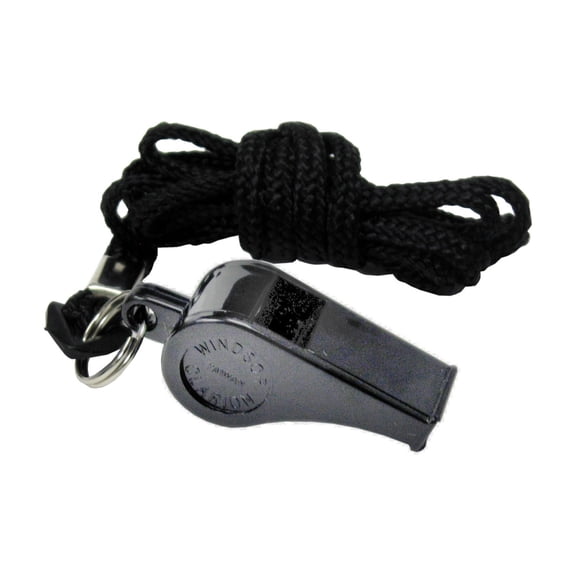 DT Systems Super Pro Series Dog Whistle Lanyard Nylon Black
