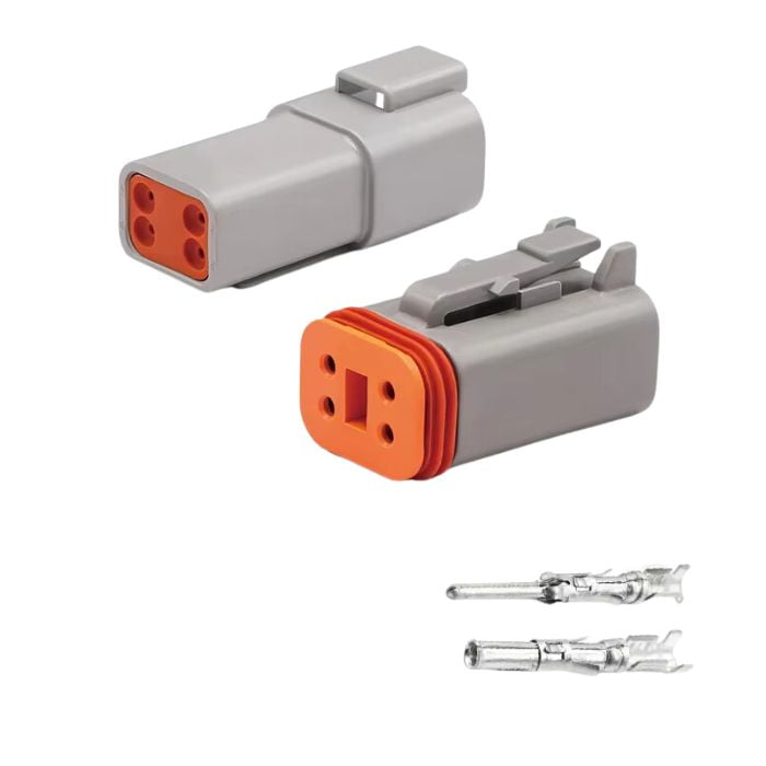 DT04-4P/DT06-4S - DEUTSCH DT 4P MALE/FEM CONNECTOR SET W/PINS ...