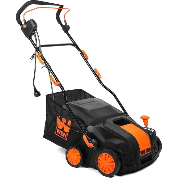 DT1516 16-Inch 15-Amp Electric Dethatcher and Scarifier with Collection Bag, Black