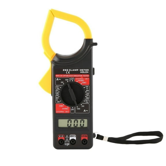 DT266 Digital Current Clamp Meter Buzzer Data Hold Non-Contact Multimeter Voltmeter Ohmmeter Ammeter Ohmmeter Volt AC DC Meter