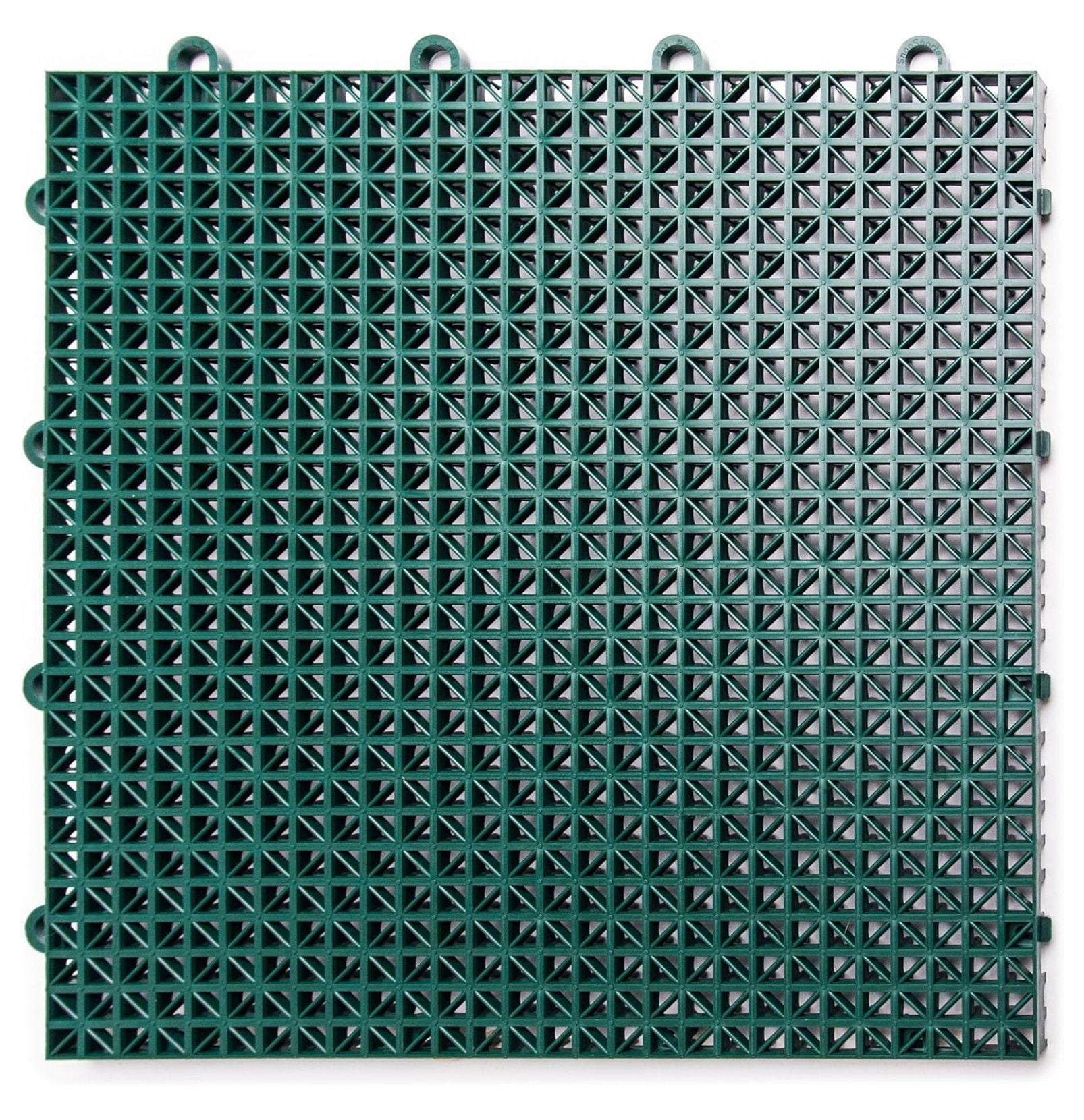 12" x 12" Green Plastic Interlocking Deck Tile (40-Pack)
