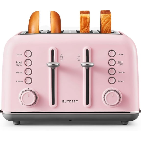 DT620 2-Slice Toaster, Extra Wide Slots, Retro Stainless Steel with High Lift Lever, Bagel and Muffin Function, Removal Crumb Tray, 7-Shade Settings,Cozy Greenish