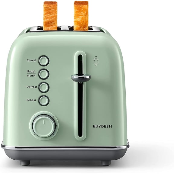 DT620 2-Slice Toaster, Extra Wide Slots, Retro Stainless Steel with High Lift Lever, Bagel and Muffin Function, Removal Crumb Tray, 7-Shade Settings,Mellow Yellow