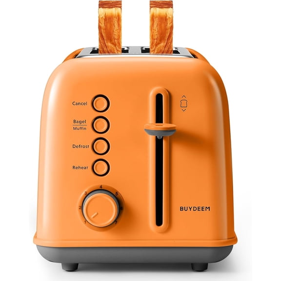 DT620 2-Slice Toaster, Extra Wide Slots, Retro Stainless Steel with High Lift Lever, Bagel and Muffin Function, Removal Crumb Tray, 7-Shade Settings,Mellow Yellow