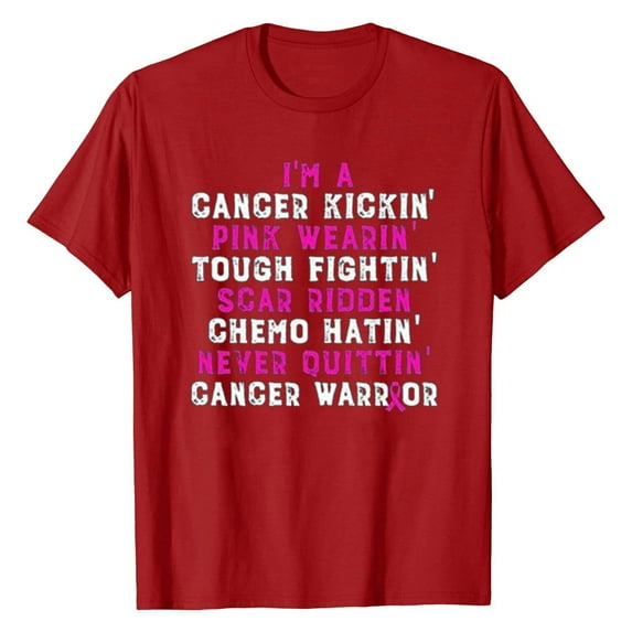 DTBPRQ Breast Cancer Awareness Shirt Women Pink Ribbon T-Shirt Casual Short Sleeve YES IT'S A SCAR Graphic Breast Cancer Top Tee