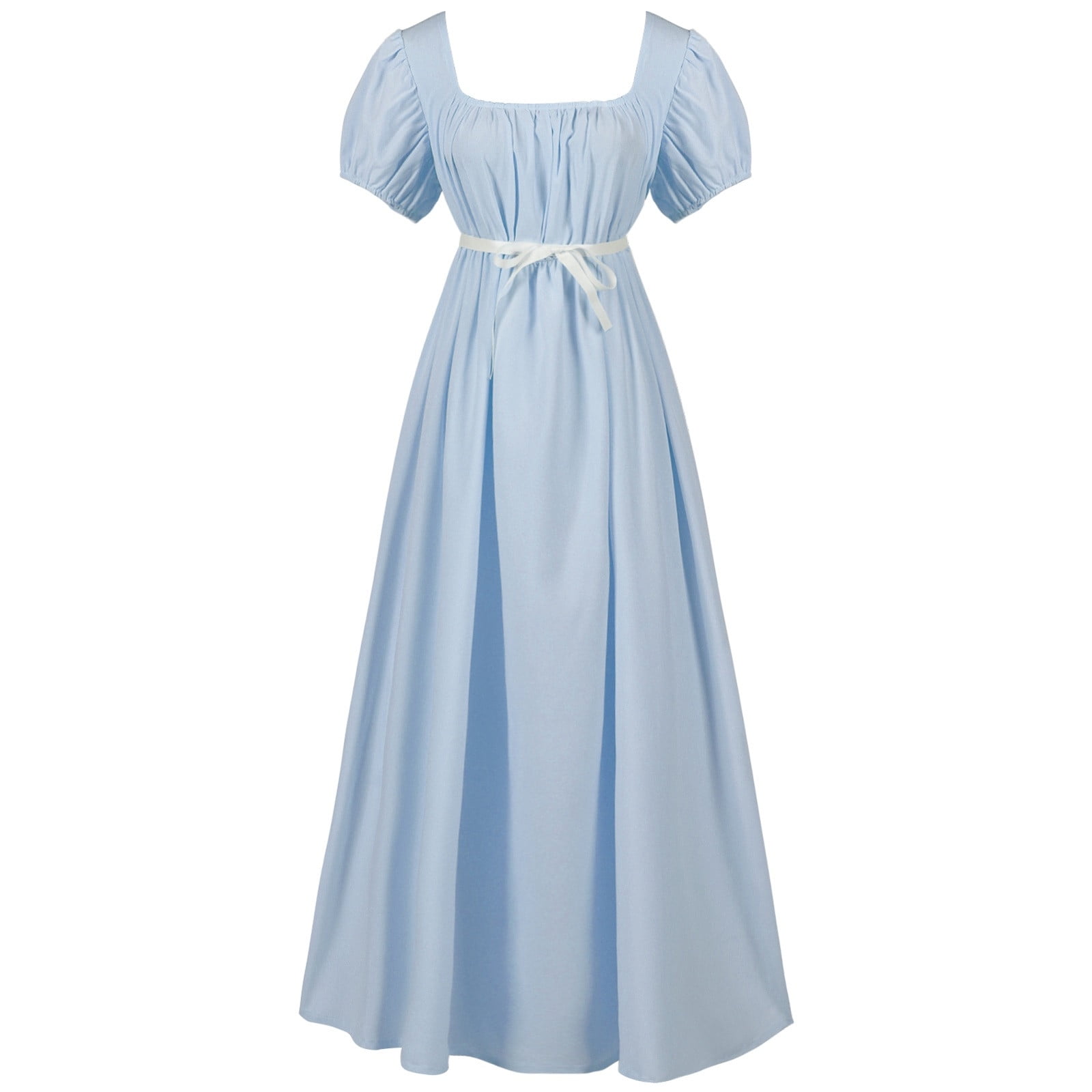 sachin and babi light blue dress DTBPRQ Dresses for Women Empire Waist Dress Gown with Satin Sash Era Dress  Cocktail Dress for Party Cosplay