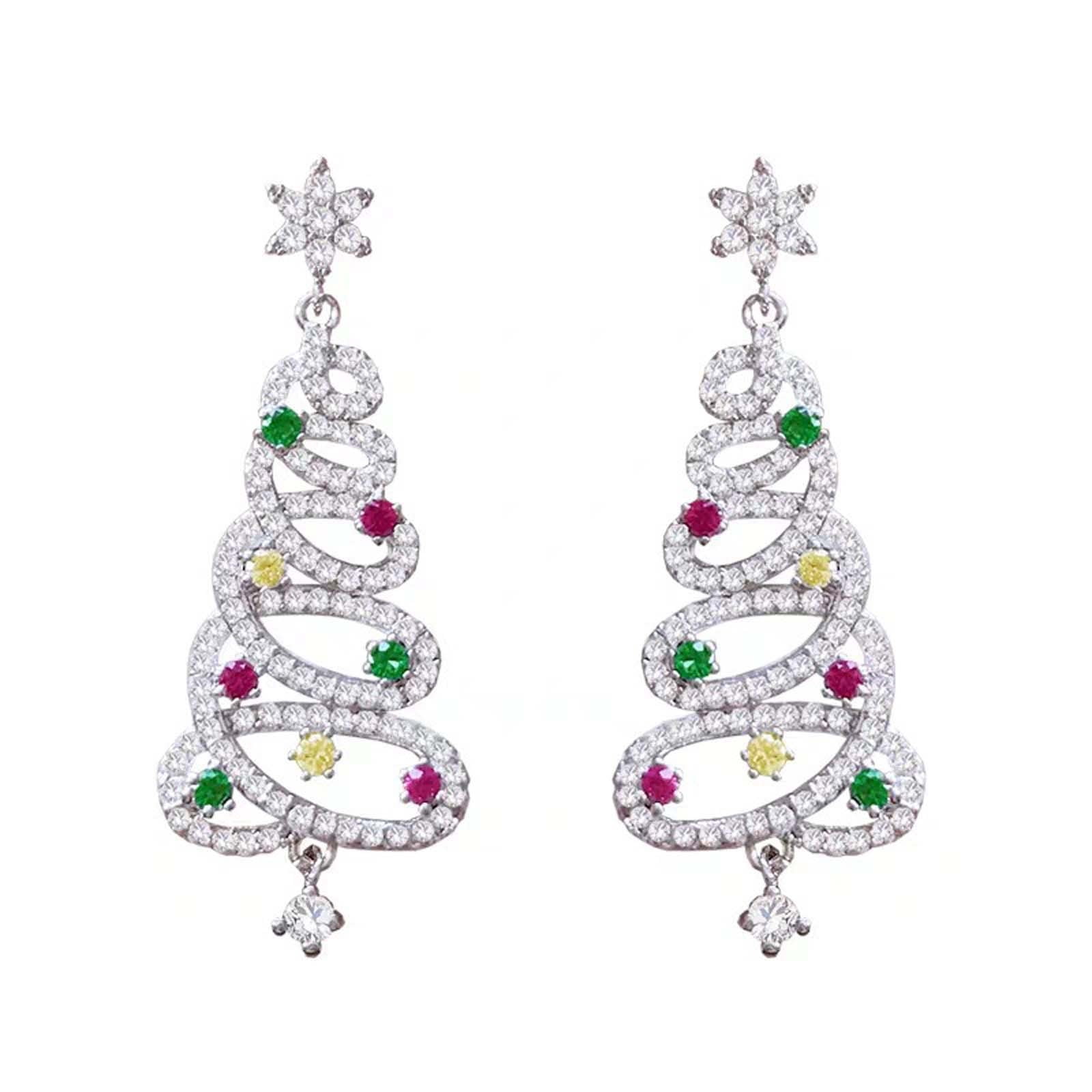 DTBPRQ Earrings for Women Shiny Diamond Tassel Earrings Crystal