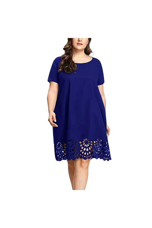 Elegant Wedding Dress for Women Plus Size Bell Sleeve Floral Lace Cocktail Party Dresses