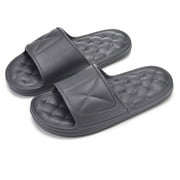 DTBPRQ House Slippers for Women and Men, Pillow House Slippers Shower Shoes Indoor Slides Bathroom Sandals, Ultimate Comfort, Lightweight, Thick Sole, Non-Slip, Easy to Clean