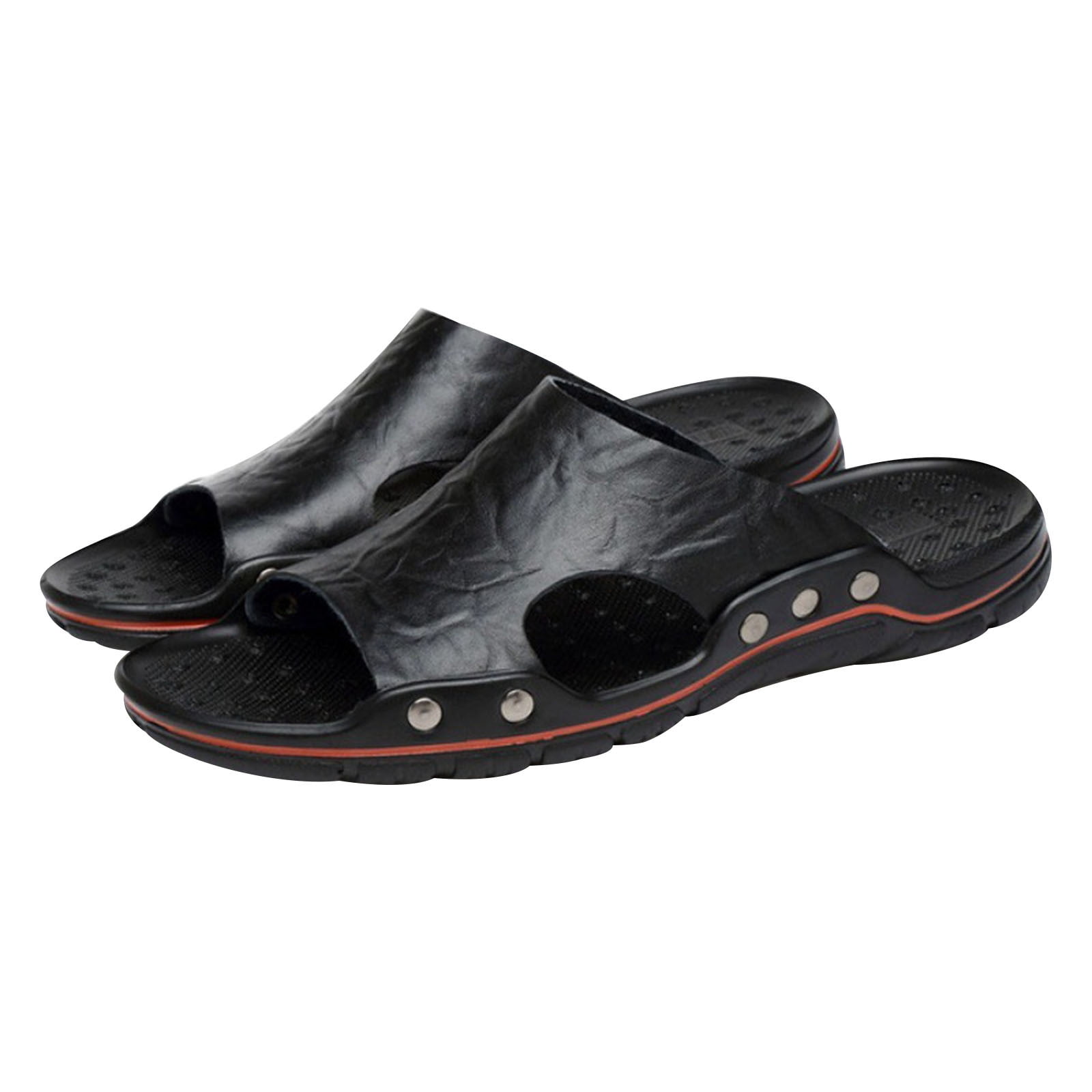mens slippers open heel