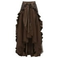 thumbnail image 1 of DTBPRQ Long Maxi Skirts for Women Irregular Gothic Skirt Elastic Waist Drawstring Triple-Layer Renaissance Medieval Victorian Peasant Skirt, 1 of 5