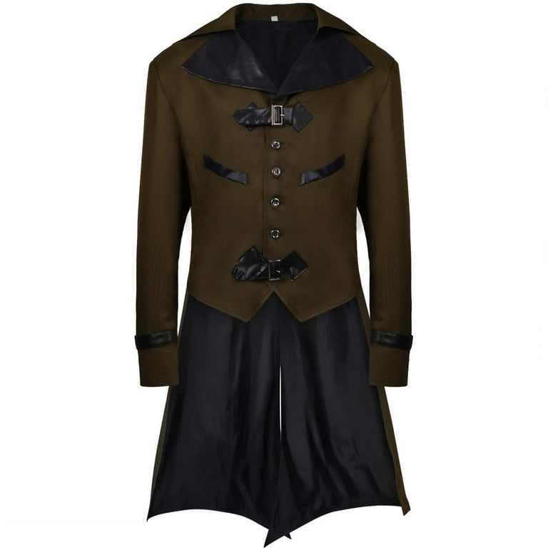 DTBPRQ Men s Steampunk Jacket Tailcoat Halloween Costumes