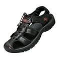 DTBPRQ Mens Hiking Sandals Summer Beach Slipper Waterproof Leather