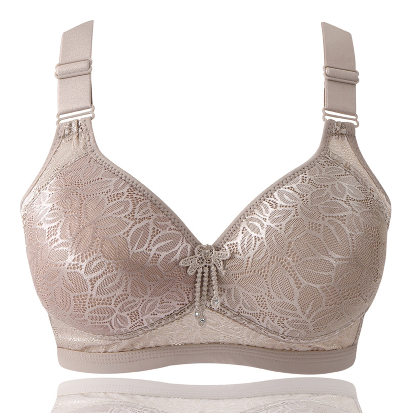 DTBPRQ Plus Size Bra Lace Bras for Women No Underwire, Full Coverage