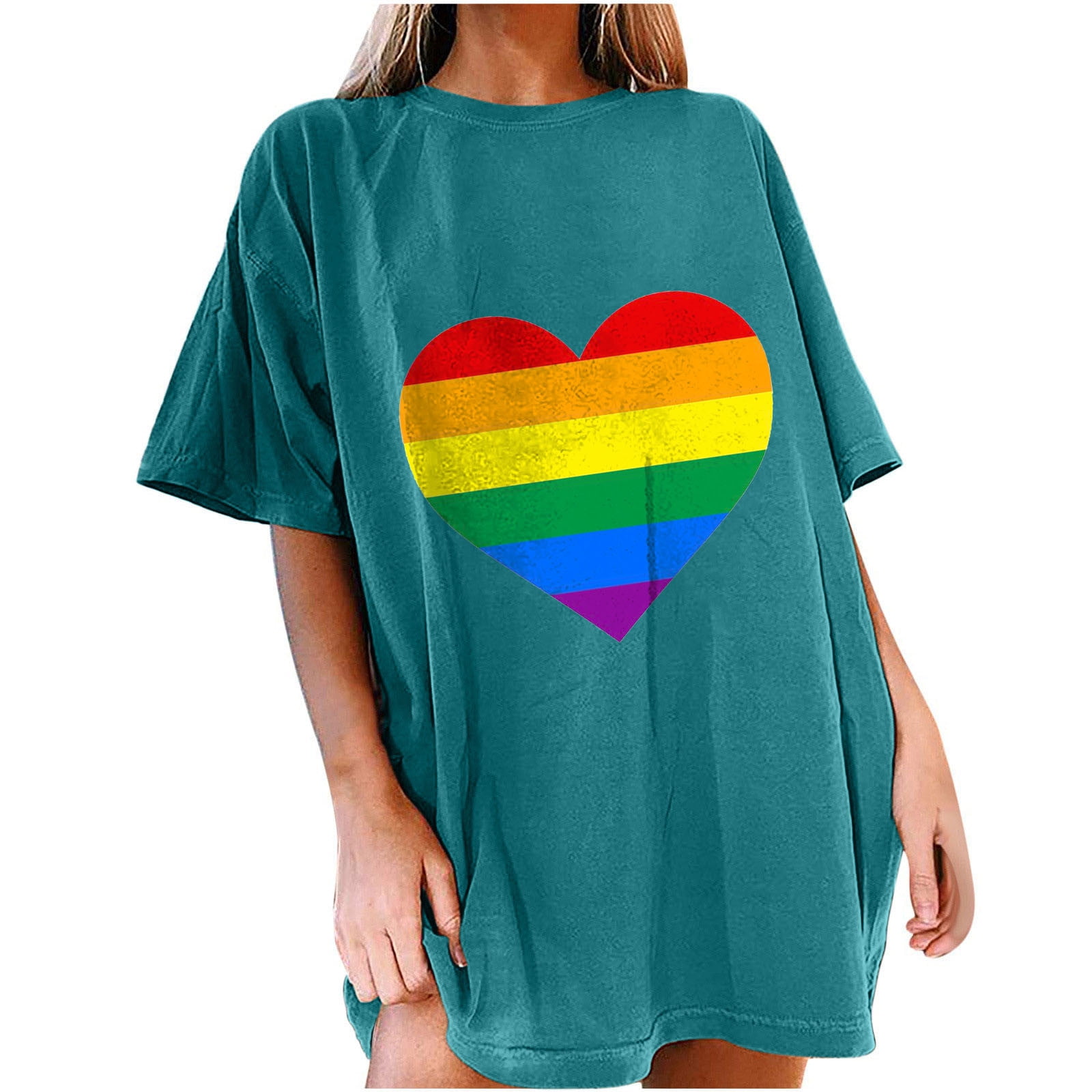 DTBPRQ Pride Shirts for Women Love is Love LGBTQ Tops Funny