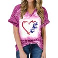 thumbnail image 1 of DTBPRQ USA Indepence Day T-Shirt Women 4th of July Independence Day Shirts Funny Patriontic Graphic Short Sleeve Tee Tops, 1 of 5