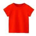 thumbnail image 1 of DTBPRQ Unisex Infant Baby Crew Neck T-Shirt Toddler Short Sleeve Solid Color Tees Shirts for Boys Girls, 1 of 5