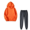 thumbnail image 1 of DTBPRQ Women's 2 Piece Sweatsuits Long Sleeve Knit Sweater Wide Leg Pants Outfits Loungewear Set, 1 of 4